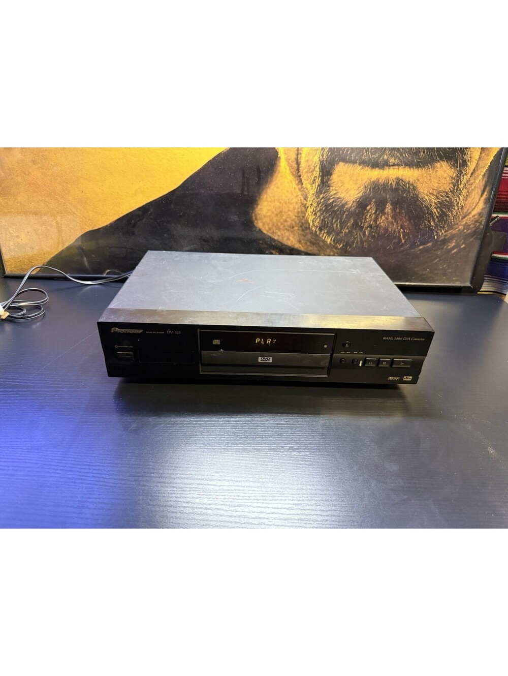 Pioneer DV-525 DVD CD Player Tested Plays Tray Issue No Remote Read